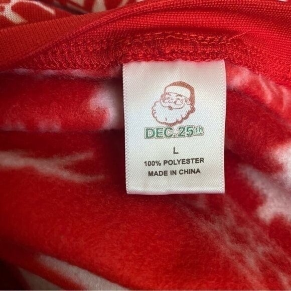 Dec 25th Men's Union Suit Christmas Pajamas Zip Up Beer Drinking Reindeer L - Picture 2 of 3